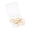 6Pcs 6 Style Adjustable Brass Micro Pave Clear Cubic Zirconia Cuff Rings RJEW-LS0001-09G-7