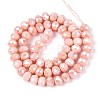Anti-Tarnish Electroplate Rondelle Glass Beads Strands EGLA-T021-8mm-17-10-3