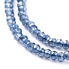 Electroplate Glass Beads Strands X-EGLA-F149-FR-04-3