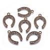 Tibetan Style Alloy Horseshoe Pendants TIBEP-23708-AB-NR-2