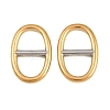 Ion Plating(IP) 304 Stainless Steel Oval Links Connector Charms STAS-F366-02B-GP-1