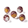 Handmade Gold & Silver Foil Lampwork Beads GLAA-G107-07B-01-2