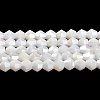 Opaque Solid Color Electroplate Glass Beads Strands EGLA-A039-P4mm-B15-1