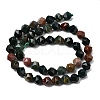 Natural Bloodstone/Heliotrope Beads Strands G-Z119-A16-02-4