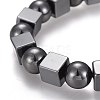Non-magnetic Synthetic Hematite Stretch Bracelets BJEW-O179-02-2