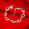 Brass Apple Link Bracelets BJEW-BB17101-5