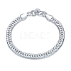 Brass Curb Chain Bracelets BJEW-BB17055-1