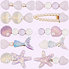 2 Bags 2 Styles Resin & Alloy Alligator Hair Clips AJEW-CY0001-39C-7