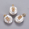 Natural Cultured Freshwater Pearl Pendants KK-L187-A-01E-1