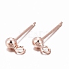 925 Sterling Silver Ear Stud Findings STER-K167-042A-RG-6