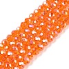 Electroplate Glass Beads Strands EGLA-A044-T4mm-B25-1