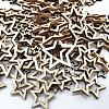 Unfinished Wood Star Shape Discs Slices WOCR-PW0001-026D-4