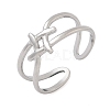 304 Stainless Steel Open Cuff Rings for Women RJEW-A079-04B-P-4
