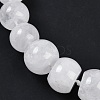 Natural Quartz Crystal Rondelle Graduated Beaded Necklaces for Women Men NJEW-K388-02E-2