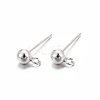 925 Sterling Silver Ear Stud Findings X-STER-K167-042C-S-1