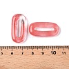 Cherry Quartz Glass Oval Pendants G-N342-105D-3
