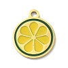 304 Stainless Steel Fruit Enamel Pendants STAS-G362-04G-03-1