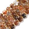 Natural Black Gold Rutilated Quartz Beads Strands GG-CBABD99-03A-2