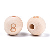 Unfinished Natural Wood European Beads WOOD-S045-141A-8-2