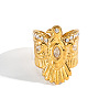 304 Stainless Steel Micro Pave Cubic Zirconia Cuff Open Rings NZ1589-5