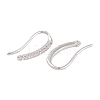 Rack Plating Brass Cubic Zirconia Earring Hooks KK-S374-05P-04-2