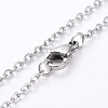 304 Stainless Steel Women Chain Necklaces NJEW-C079-01-2