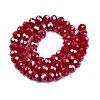 Electroplate Glass Beads Strands EGLA-A044-P8mm-A15-3