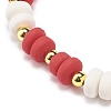 4Pcs 4 Style Polymer Clay Heishi Surfer Stretch Bracelets Set BJEW-JB08639-5