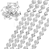 5Bags Flower Iron Decoration Strip FIND-GF0008-41A-P-1