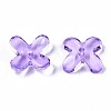 Transparent Spray Painted Glass Beads GLAA-N035-012-F02-2