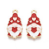 Christmas Alloy Enamel Pendants ENAM-T024-21A-G-1