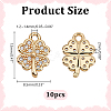 10Pcs Brass Micro Pave Cubic Zirconia Charms KK-HY0004-34-3
