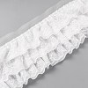 3-Layer Pleated Chiffon Flower Lace Trim OCOR-WH0066-77A-1