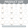 2 Colors Alloy Hoop Earring Sets EJEW-WR0001-02-2