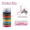 10 Rolls 10 Colors 10M 9-ply Polyester Round Thread OCOR-YW0001-07A-4