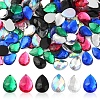 180Pcs 6 Colors Acrylic Rhinestone Flat Back Cabochons GACR-YW0001-04-1