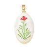 Brass Enamel Pendants KK-CBA2CFD-03G-A-1
