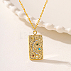 Brass Pendant Necklaces HA5496-1-1