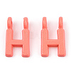 Rack Plating Spray Painted Alloy 2-Loop Link Pendants PALLOY-N176-01H-2
