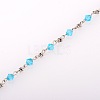 Handmade Bicone Glass Beads Chains for Necklaces Bracelets Making AJEW-JB00061-02-1