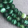 Natural Striped Agate/Banded Agate Round Bead Strands G-E234-02-2