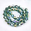 Electroplate Glass Beads Strands LS-EGLA-Q118-6mm-B15-2