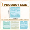 60Pcs 3 Colors Plastic Packaging Yin-yang Resealable Bags OPP-LP0001-13-2