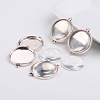 25mm Transparent Clear Domed Glass Cabochon Cover for Photo Connector Making DIY-F007-16AS-FF-1