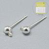 925 Sterling Silver Stud Earring Findings X-STER-T002-205S-2