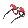 Christmas Plastic & Non-woven Fabric Glitter Glasses Frames LS-AJEW-E053-01C-3