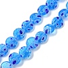 Handmade Millefiori Lampwork Beads Strands LAMP-G166-17A-03-2