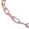 304 Stainless Steel Textured Paperclip Chains Necklace for Women NJEW-P263-02M-2