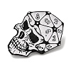 Halloween Dice Skull Alloy Enamel Brooches for Backpack Clothes JEWB-S028-14-1