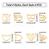 16Pcs 4 Style PVD Vacuum Plating 304 Stainless Steel Pendants STAS-UN0029-35-5